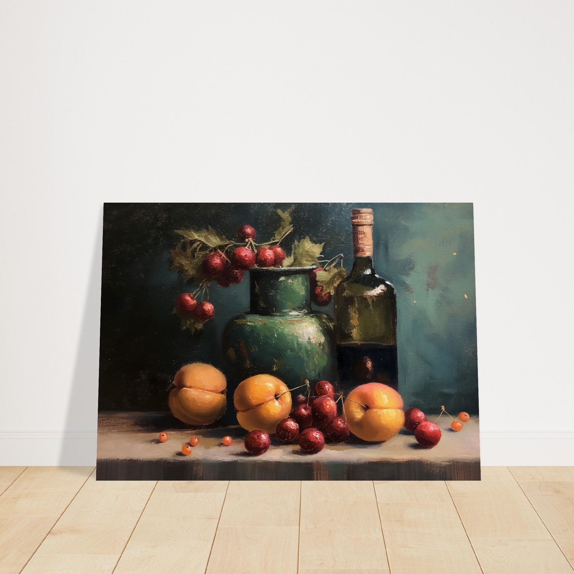 Life with Wine and Fruit - Still life art pieces-poster