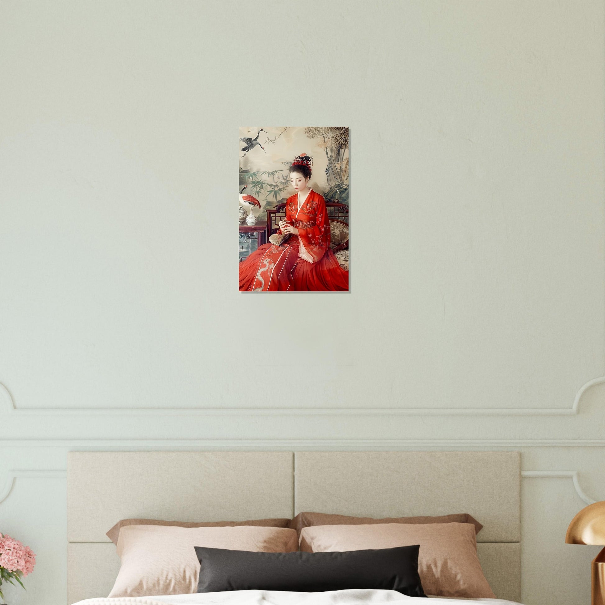 Crimson Solitude - Classic Art-print-on-foam-board