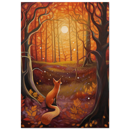 Autumn's Sentinel - Nature Art-print-on-wood