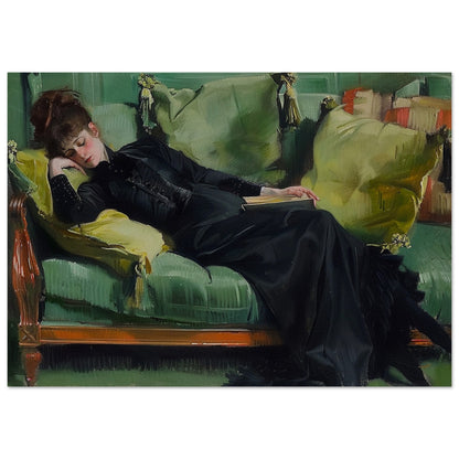 Repose in Reverie - A Moment Suspended in Time - Classic Art-poster