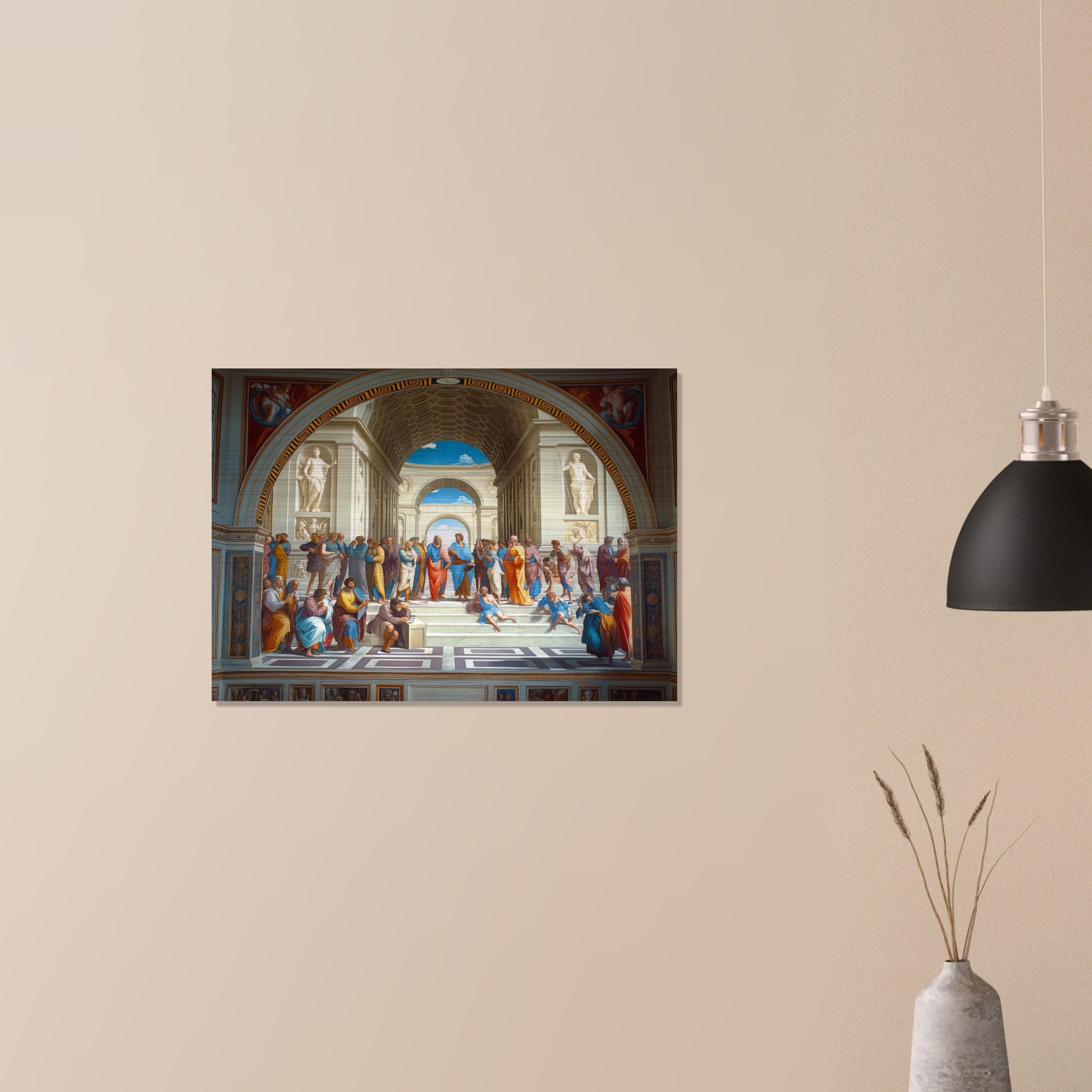 Conclave of Enlightenment - Homage to The School of Athens - Classic Art-print-on-aluminum