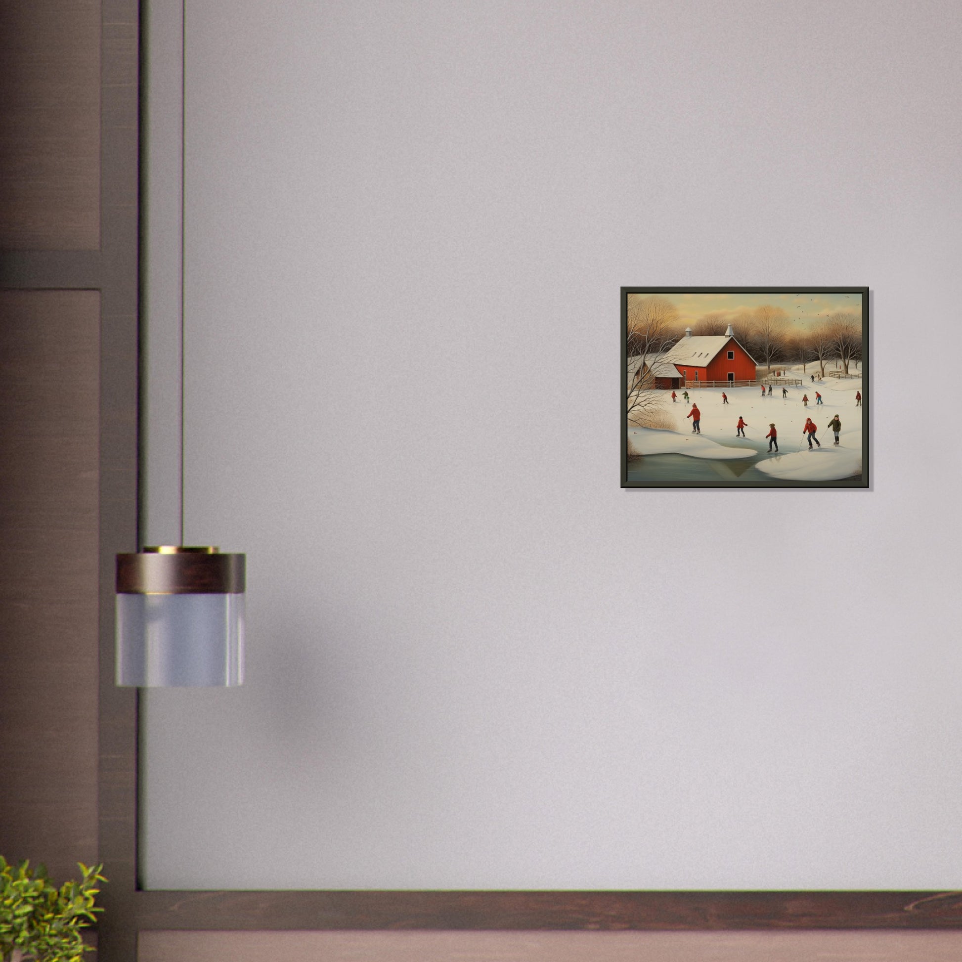 Crimson Glide - Landscape Art-print-in-aluminum-frame