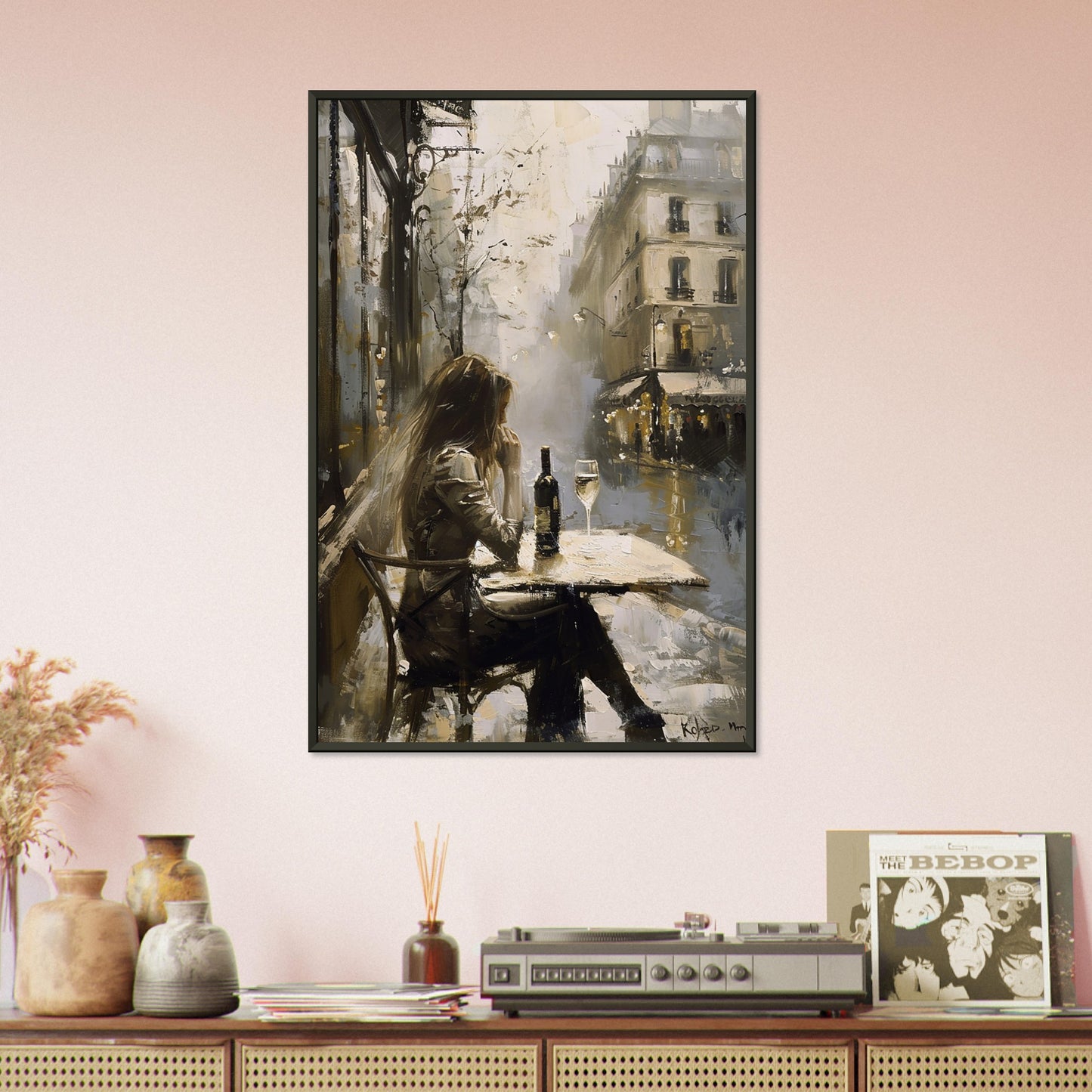 Solo Toast in Paris - Fine arts-print-in-aluminum-frame