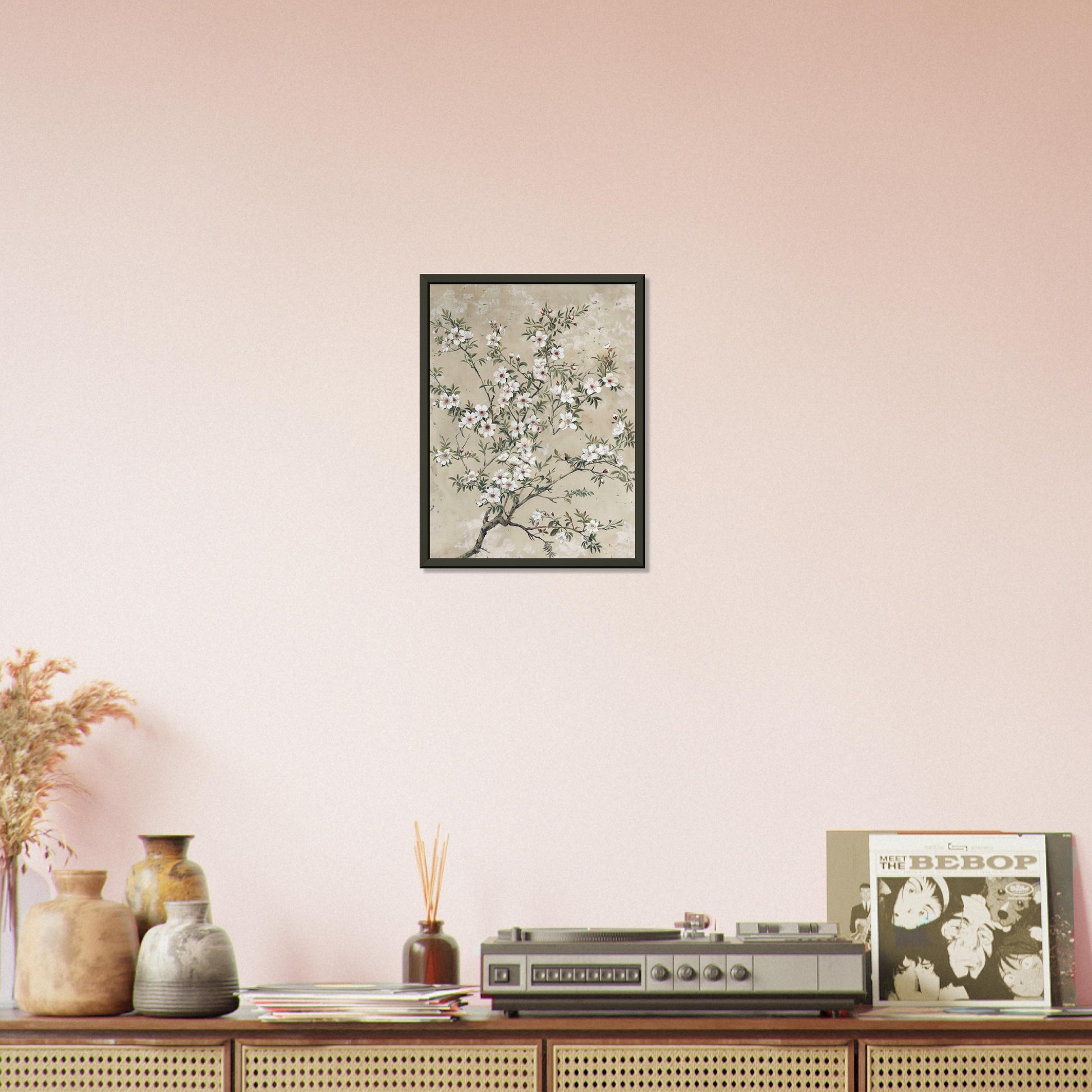 Spring's First Blush - Japanese Sakura Blossoms Art - Floral Art-print-in-aluminum-frame