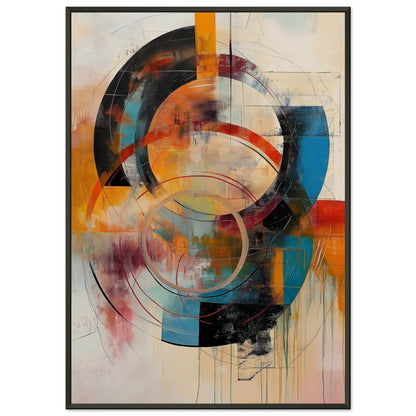 Chromatic Vortex - Modern Abstract Art-print-in-aluminum-frame