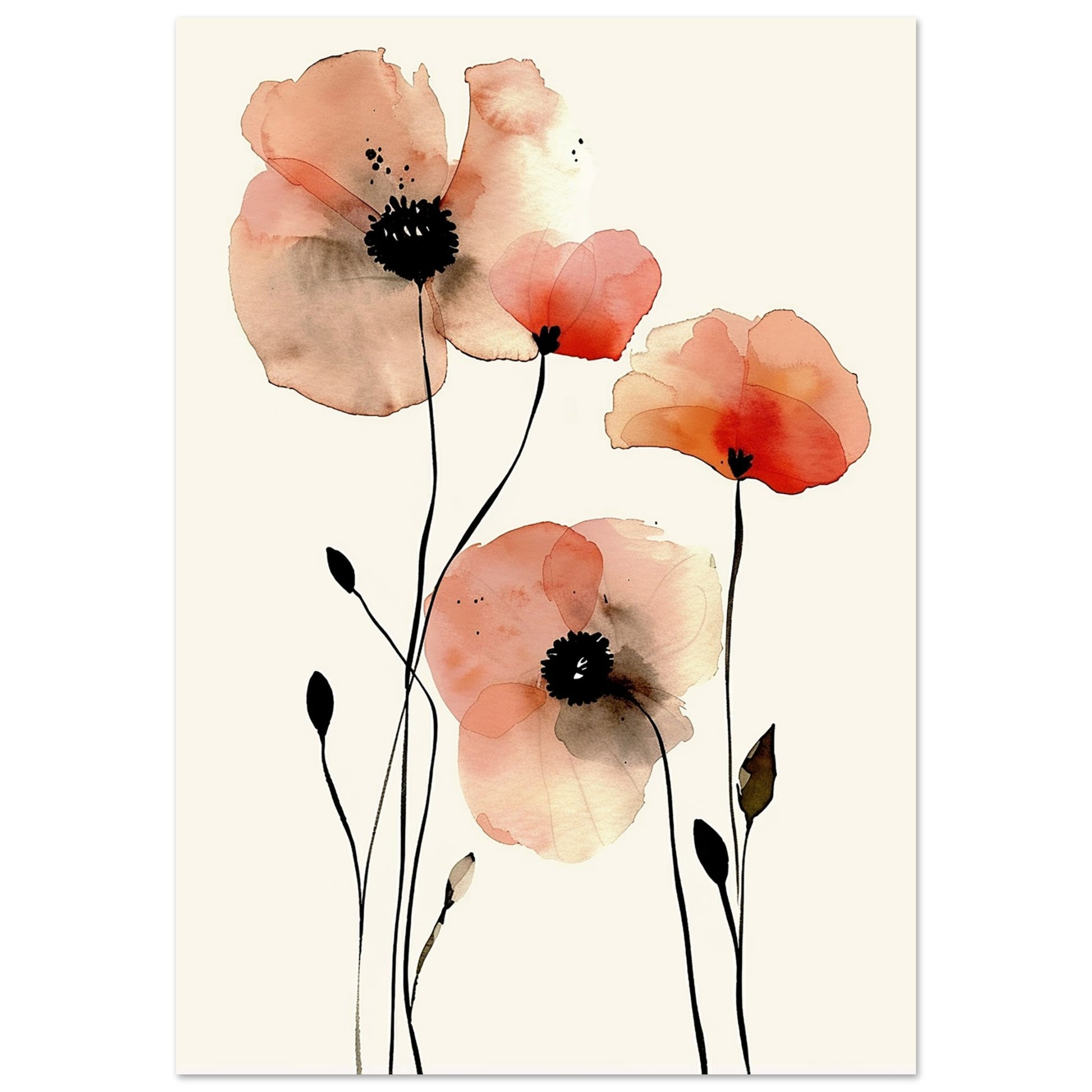 Whispering Poppies - Fine arts-print-on-foam-board