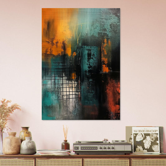 Urban Metamorphosis - Abstract Wall Art-print-on-aluminum