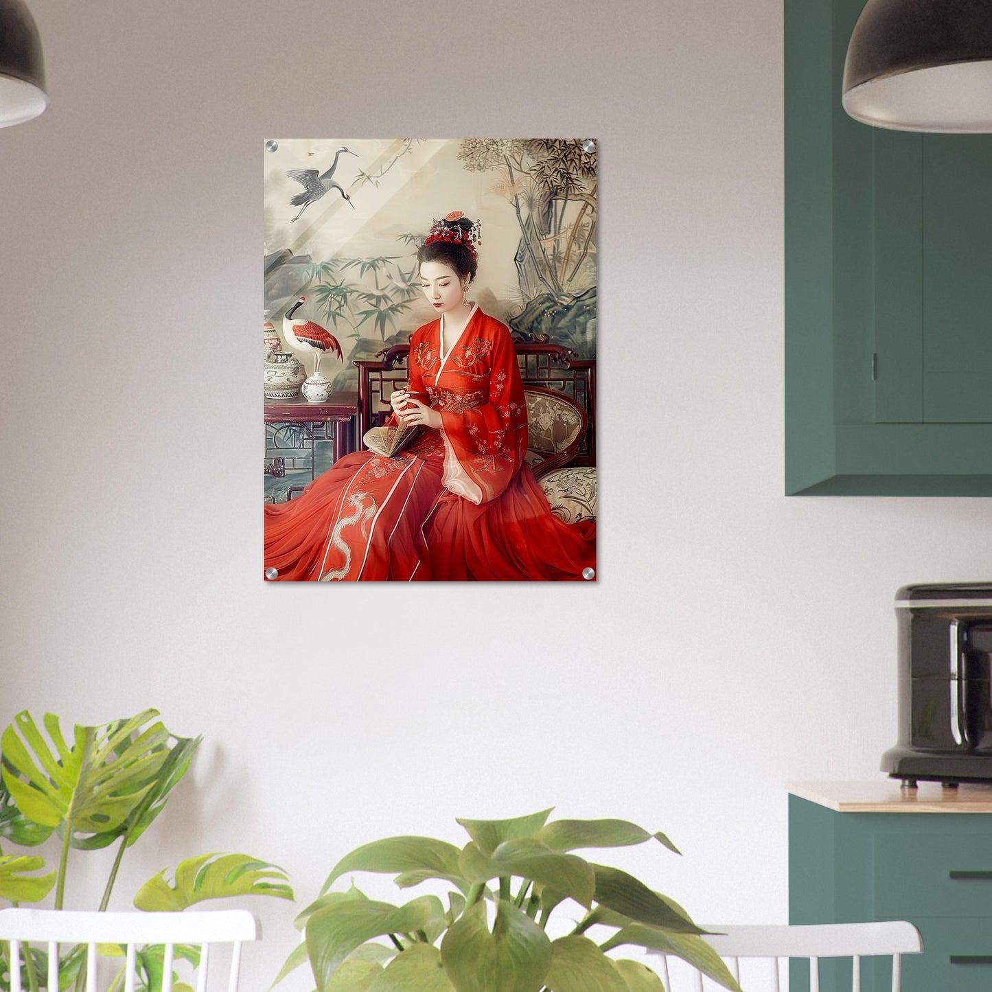 Crimson Solitude - Classic Art-print-on-acrylic