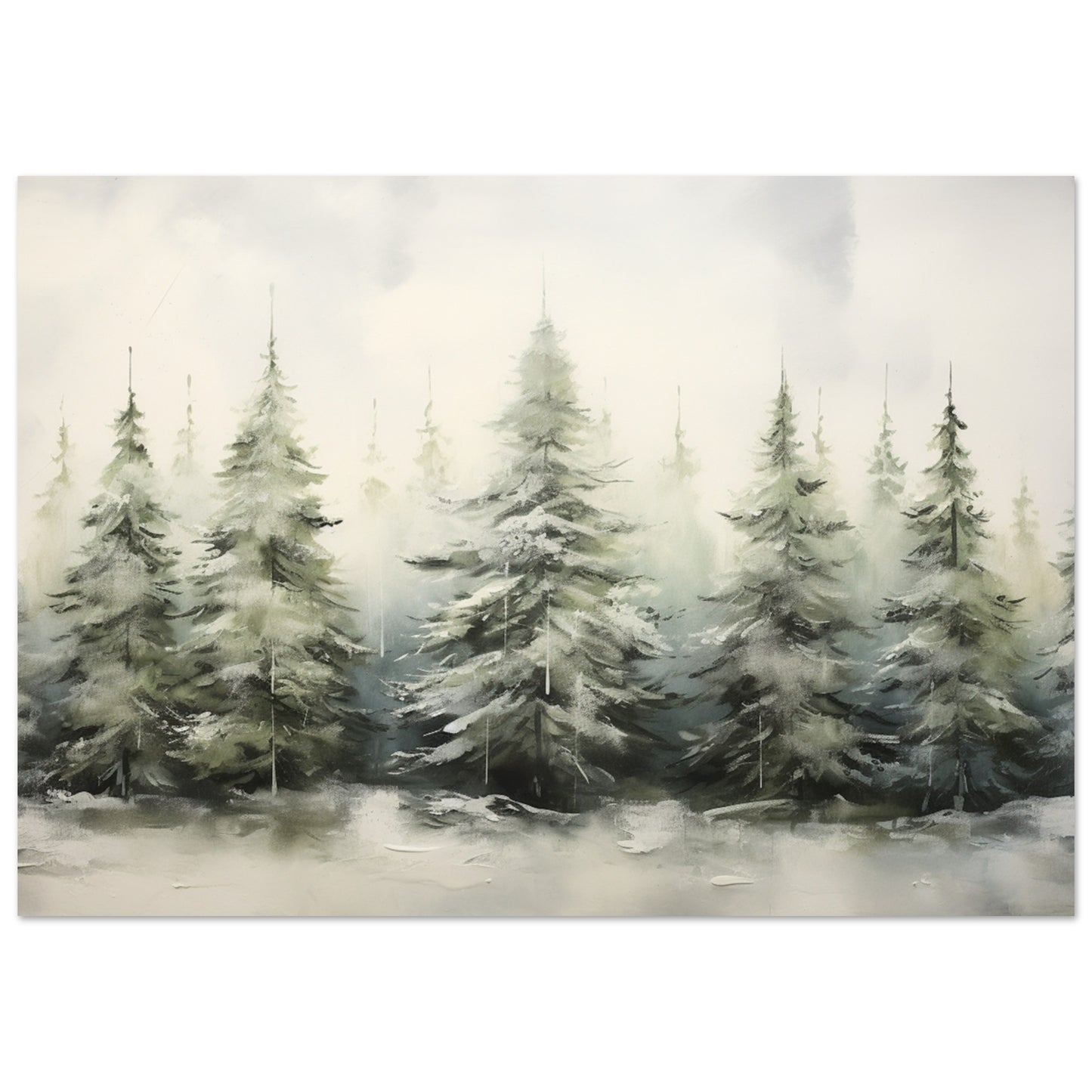 Enchanted Frost - The Winter Forest Ballet - Landscape Art-print-on-foam-board