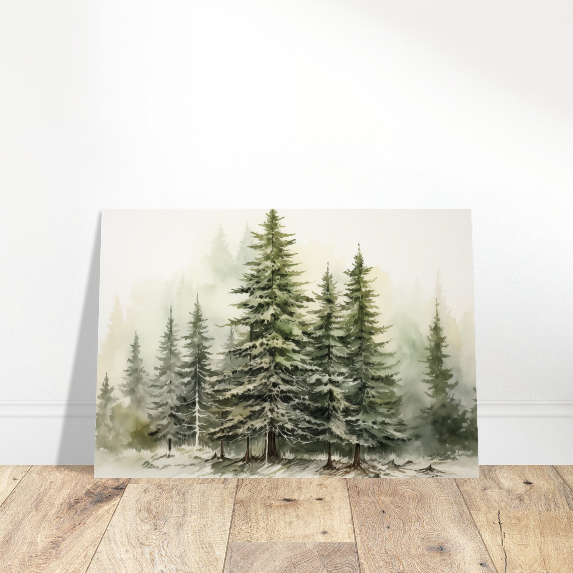 Verdant Veil - The Winter's Slumber - Landscape Art-poster