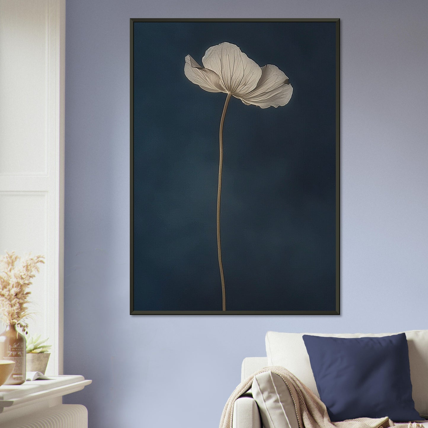 Nocturnal Grace - Floral Art-print-in-aluminum-frame