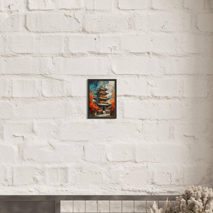 Autumn Monastery - Abstract Wall Art-print-in-aluminum-frame