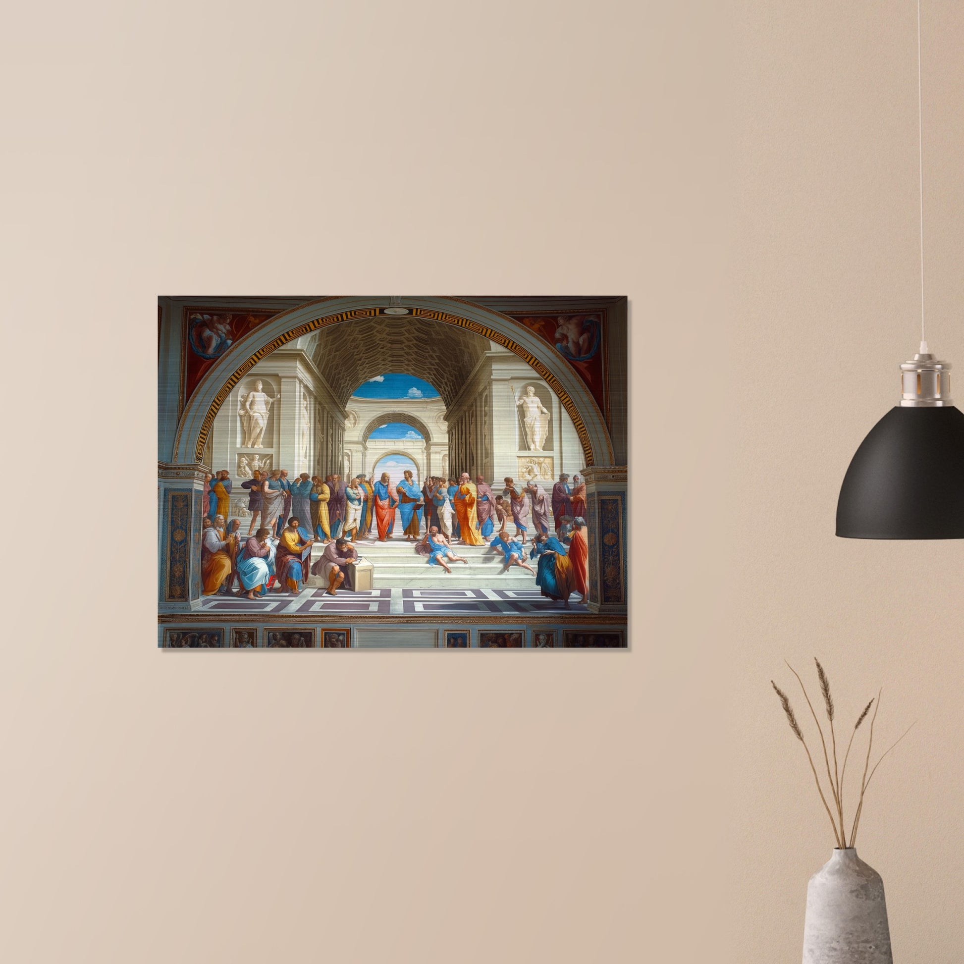 Conclave of Enlightenment - Homage to The School of Athens - Classic Art-print-on-aluminum