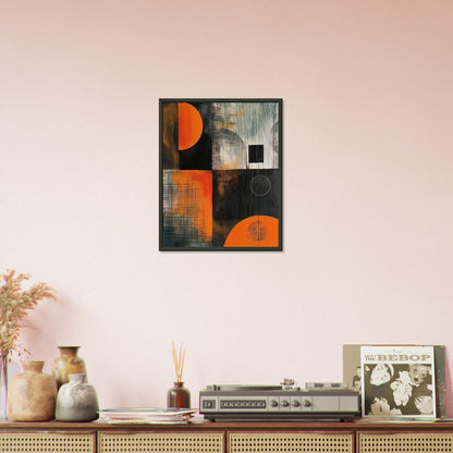 Harmony in Asymmetry - Abstract wall art-print-in-aluminum-frame