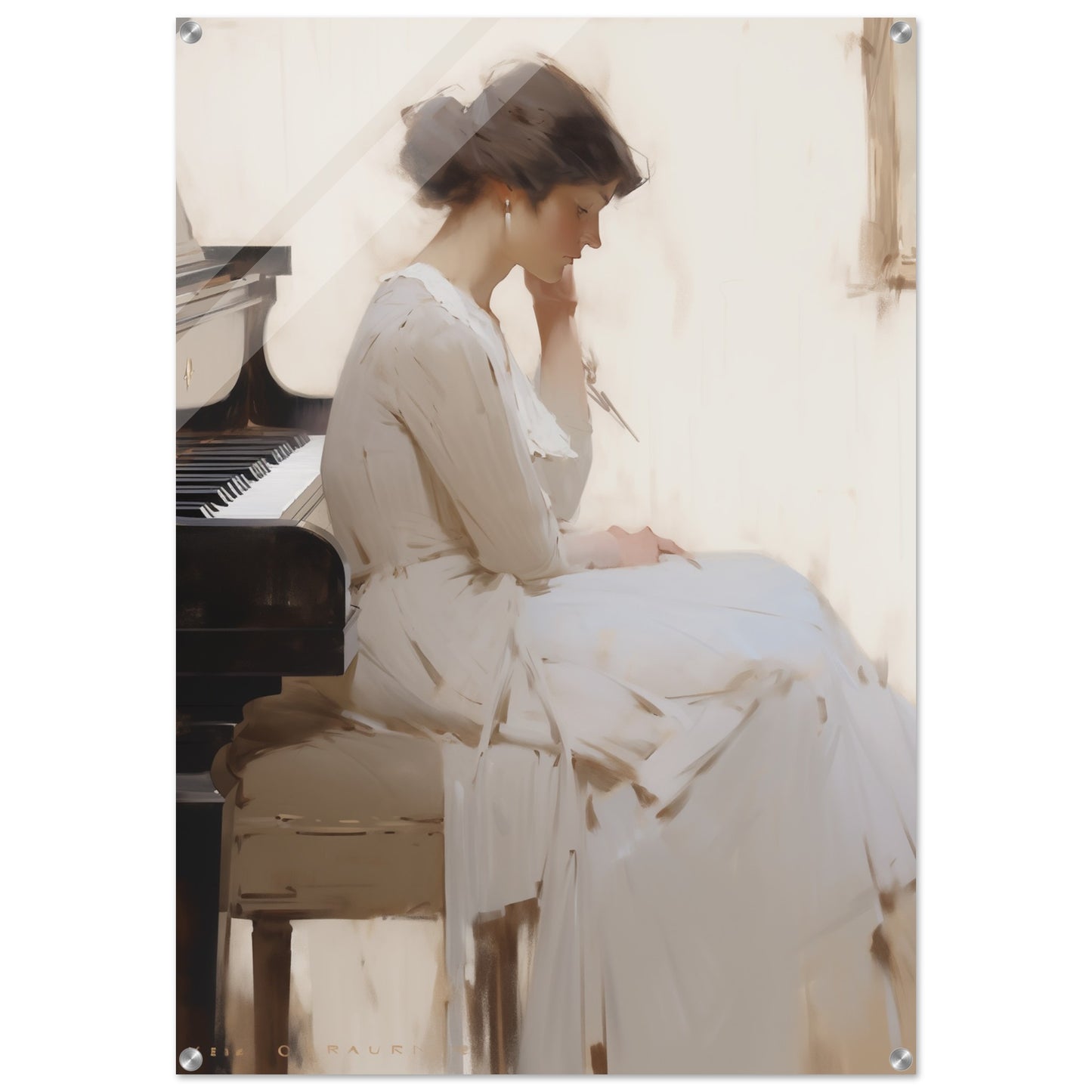 Sonatas Silent Muse A Pensive Melody - Classic Art-print-on-acrylic