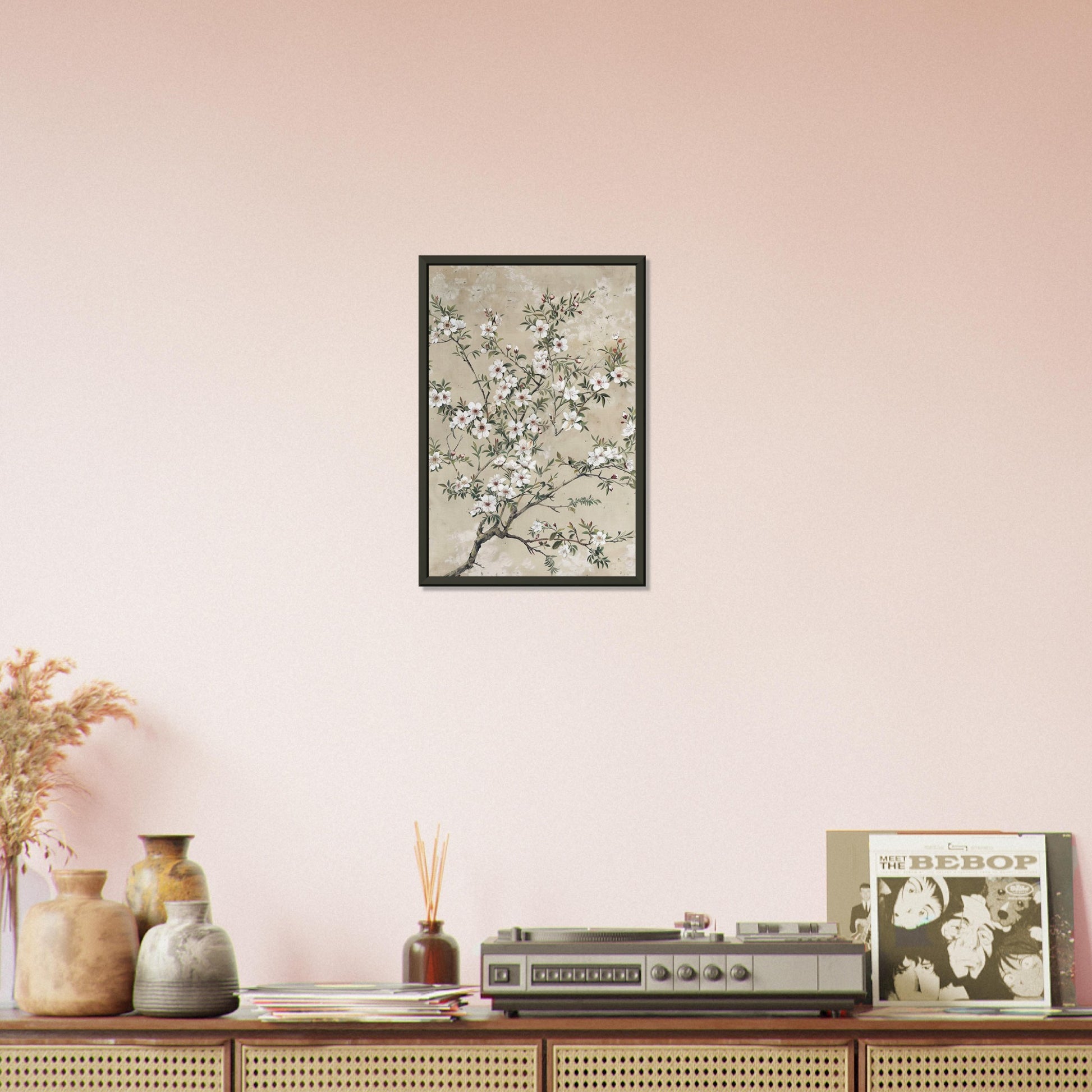 Spring's First Blush - Japanese Sakura Blossoms Art - Floral Art-print-in-aluminum-frame