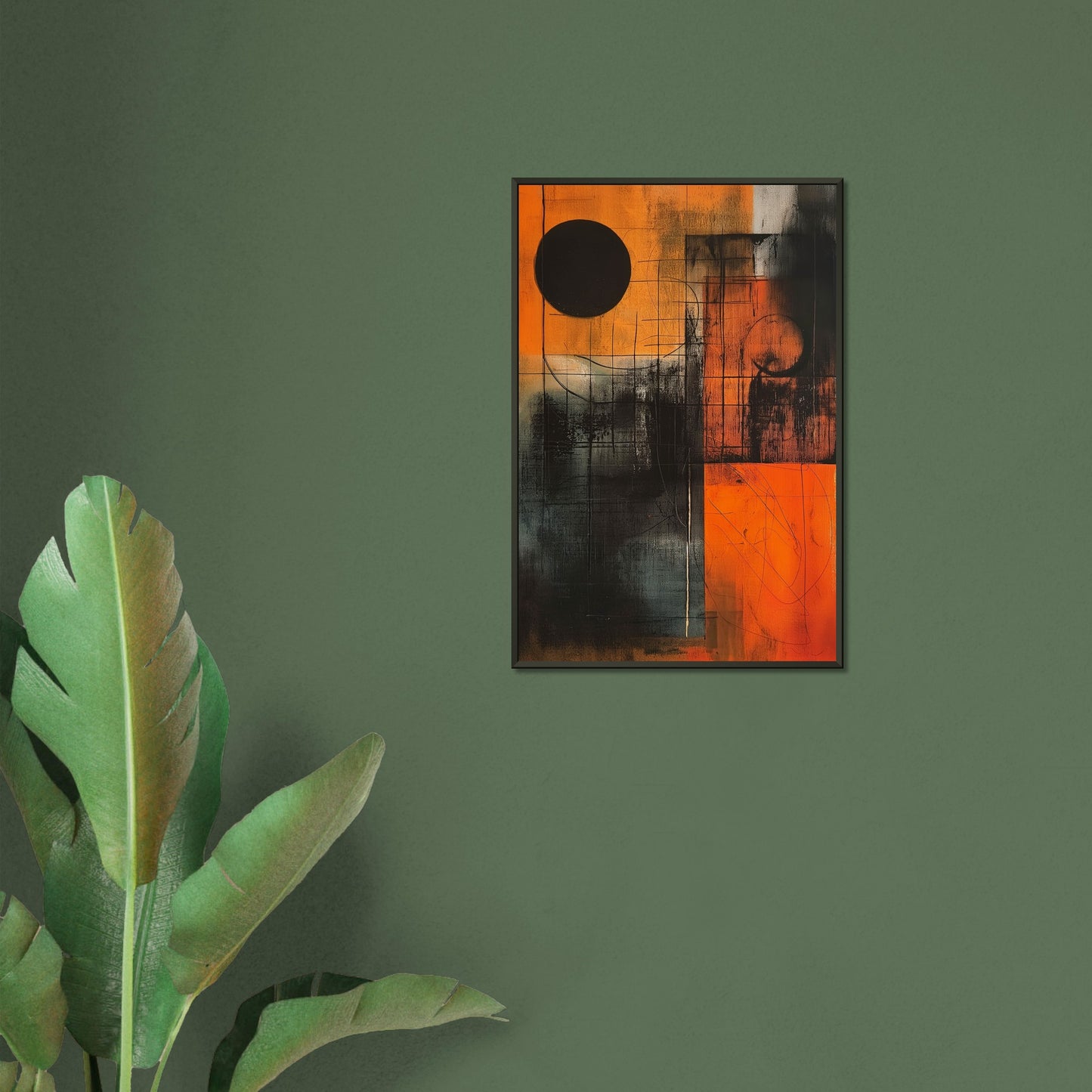 Eclipse in Abstraction - Abstract wall art-print-in-aluminum-frame