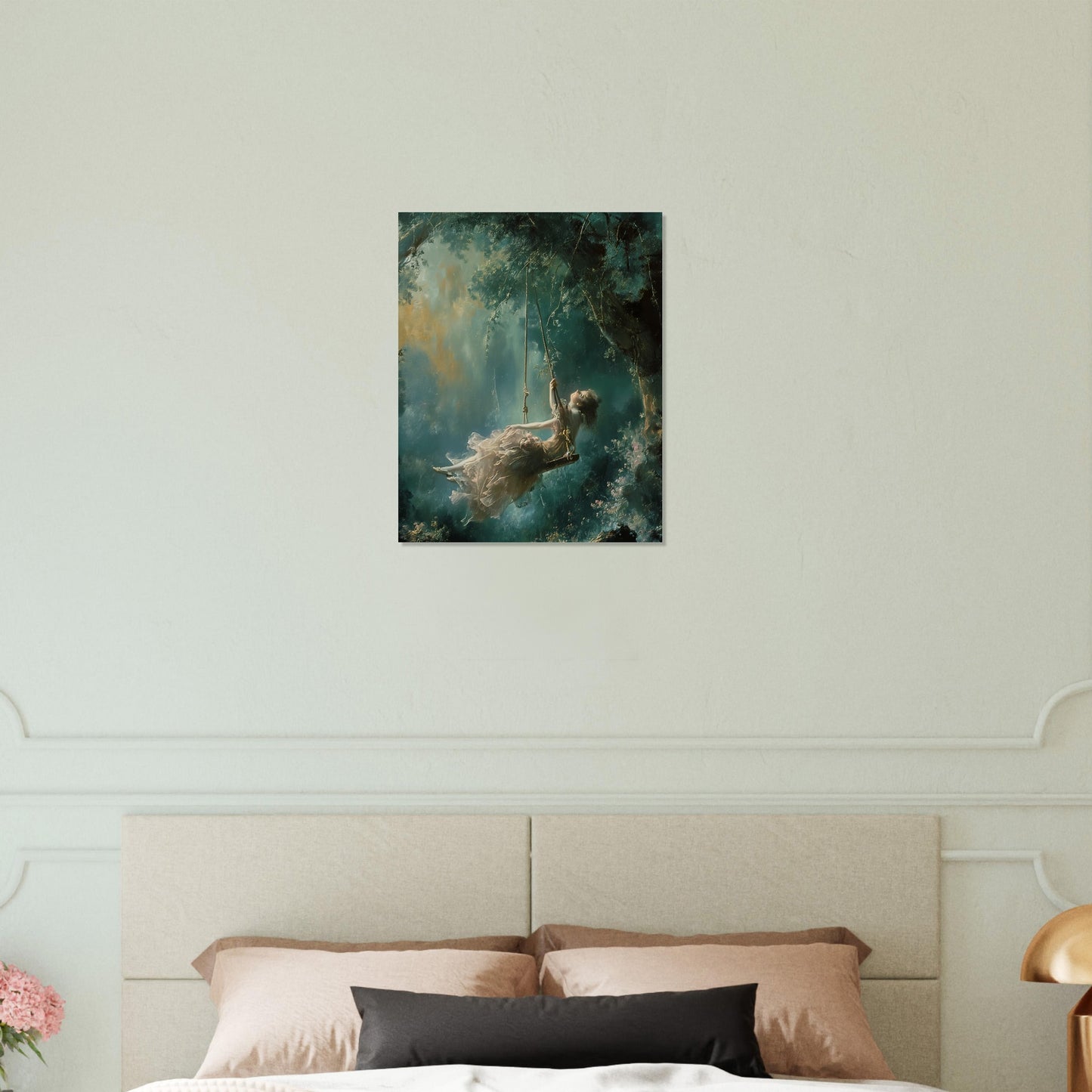 Ethereal Swing - Whispers of Dreams - Classic Art-print-on-foam-board