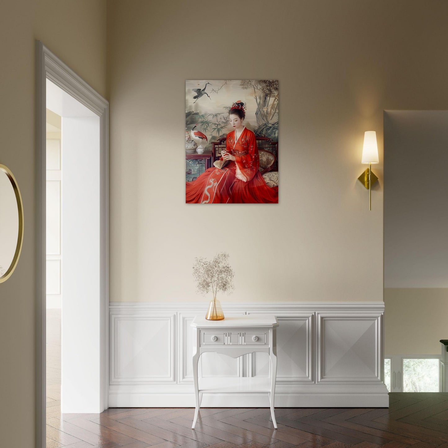 Crimson Solitude - Classic Art-print-on-aluminum