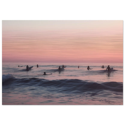 Dusk on the Swells - Serenade of the Surfers - Nature Art-print-on-aluminum