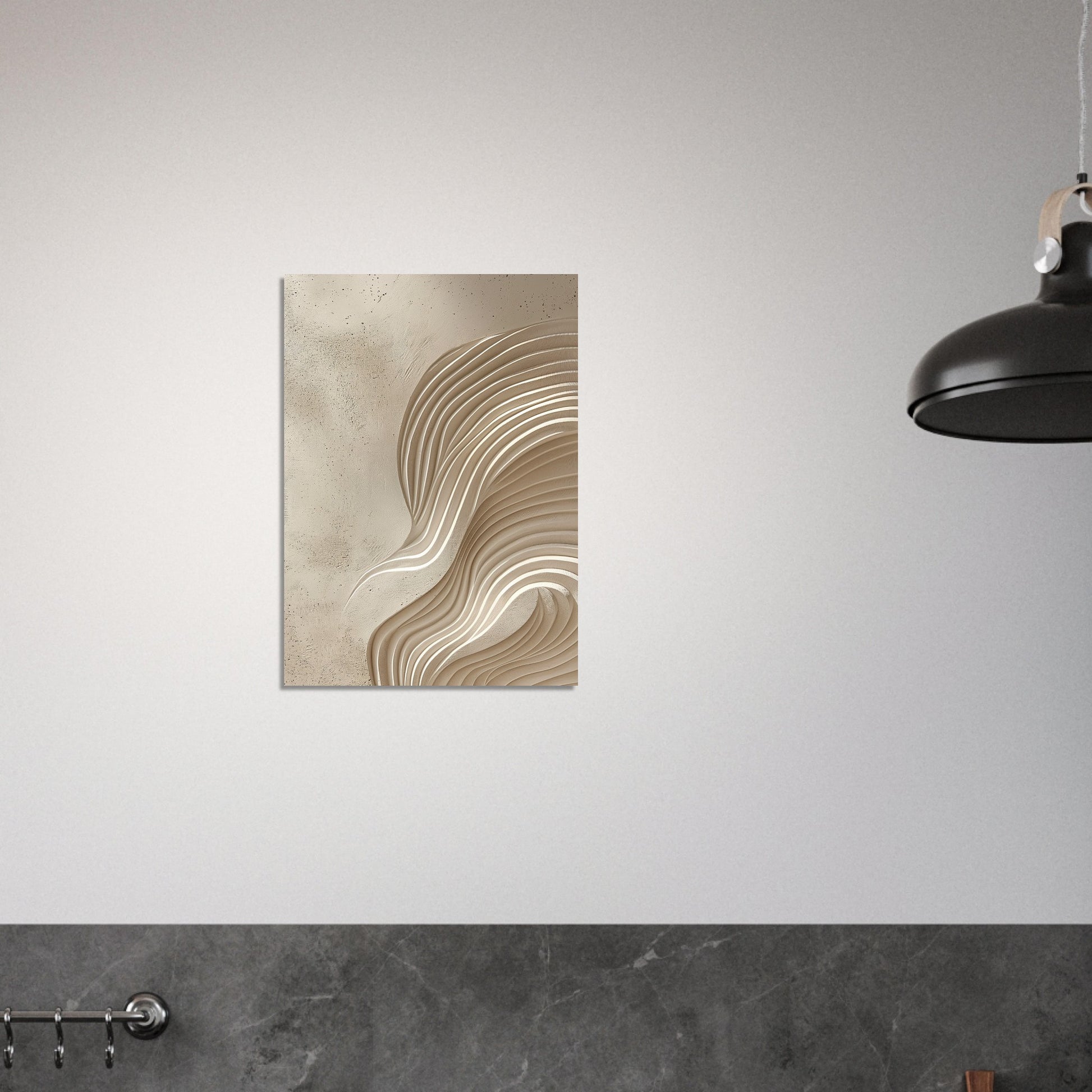 Desert Waves - Abstract wall art-print-on-foam-board