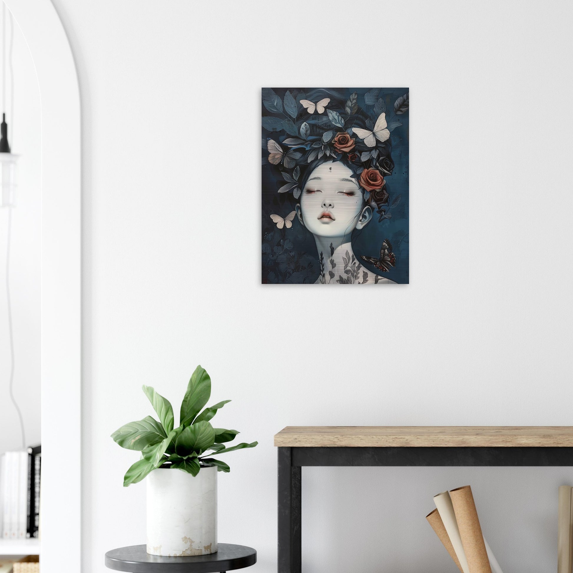 Whispers of Flora - Abstract Wall Art-print-on-aluminum