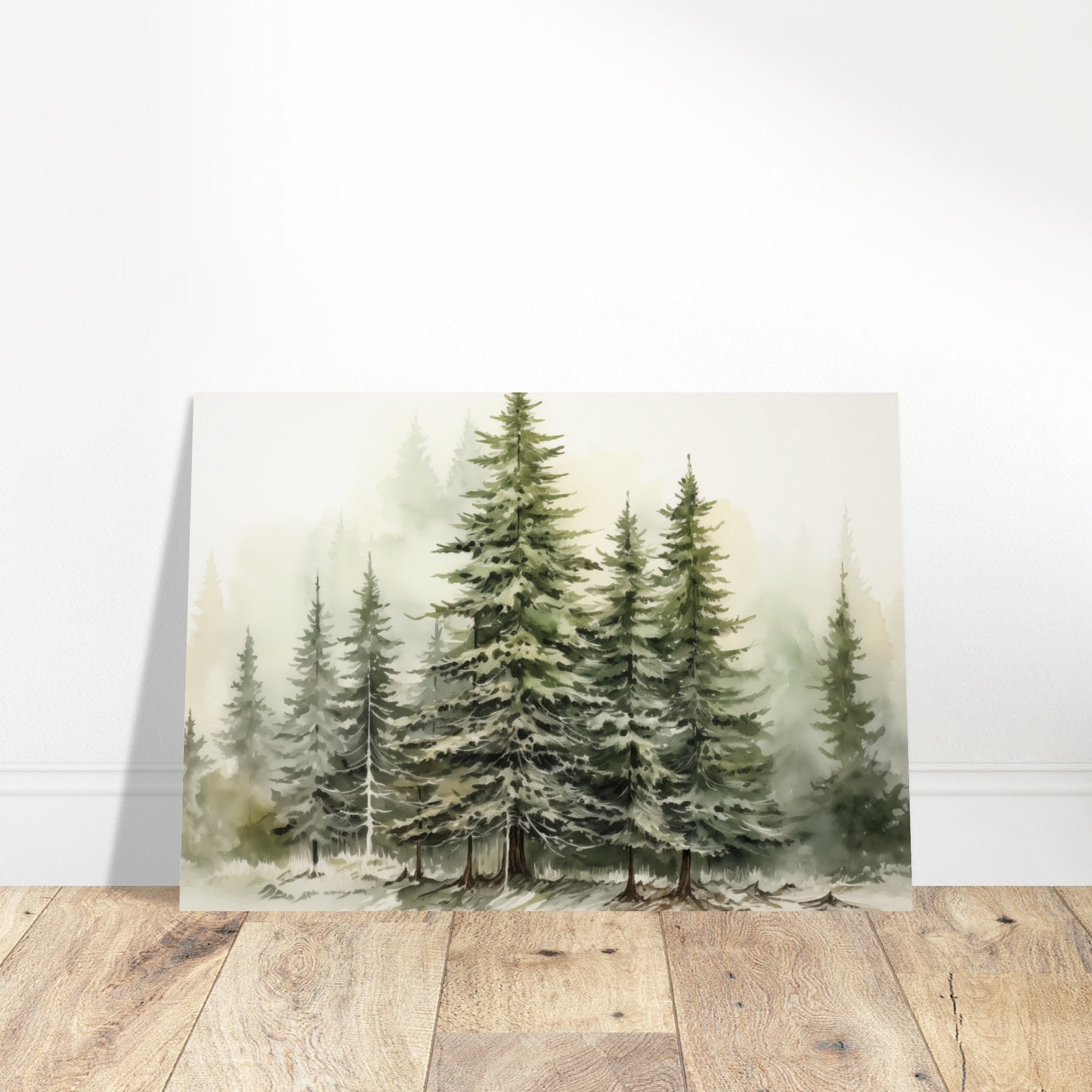 Verdant Veil - The Winter's Slumber - Landscape Art-poster