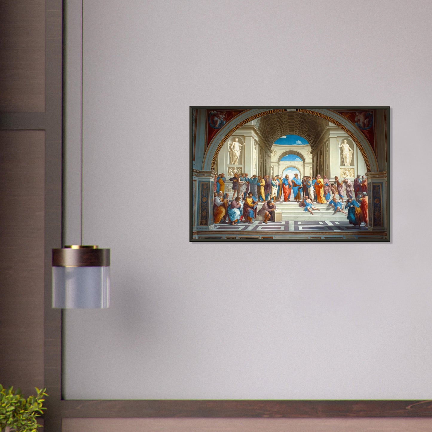 Conclave of Enlightenment - Homage to The School of Athens - Classic Art-print-in-aluminum-frame