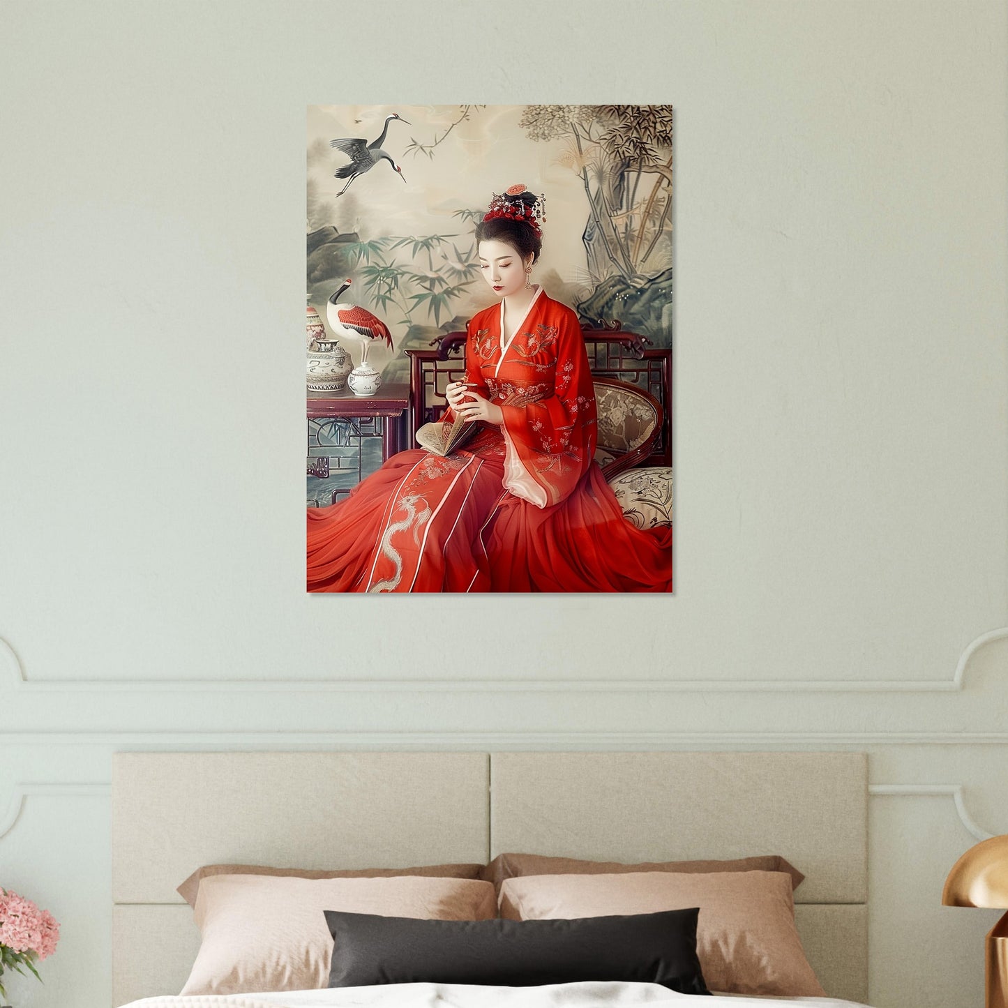 Crimson Solitude - Classic Art-print-on-foam-board