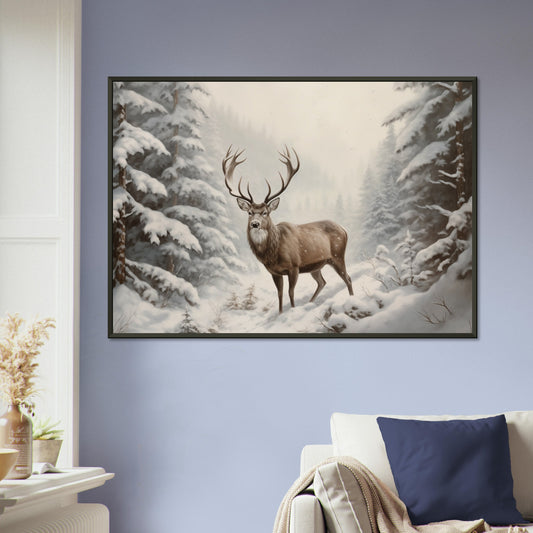 Sovereign of the Snow - Nature Art-print-in-aluminum-frame