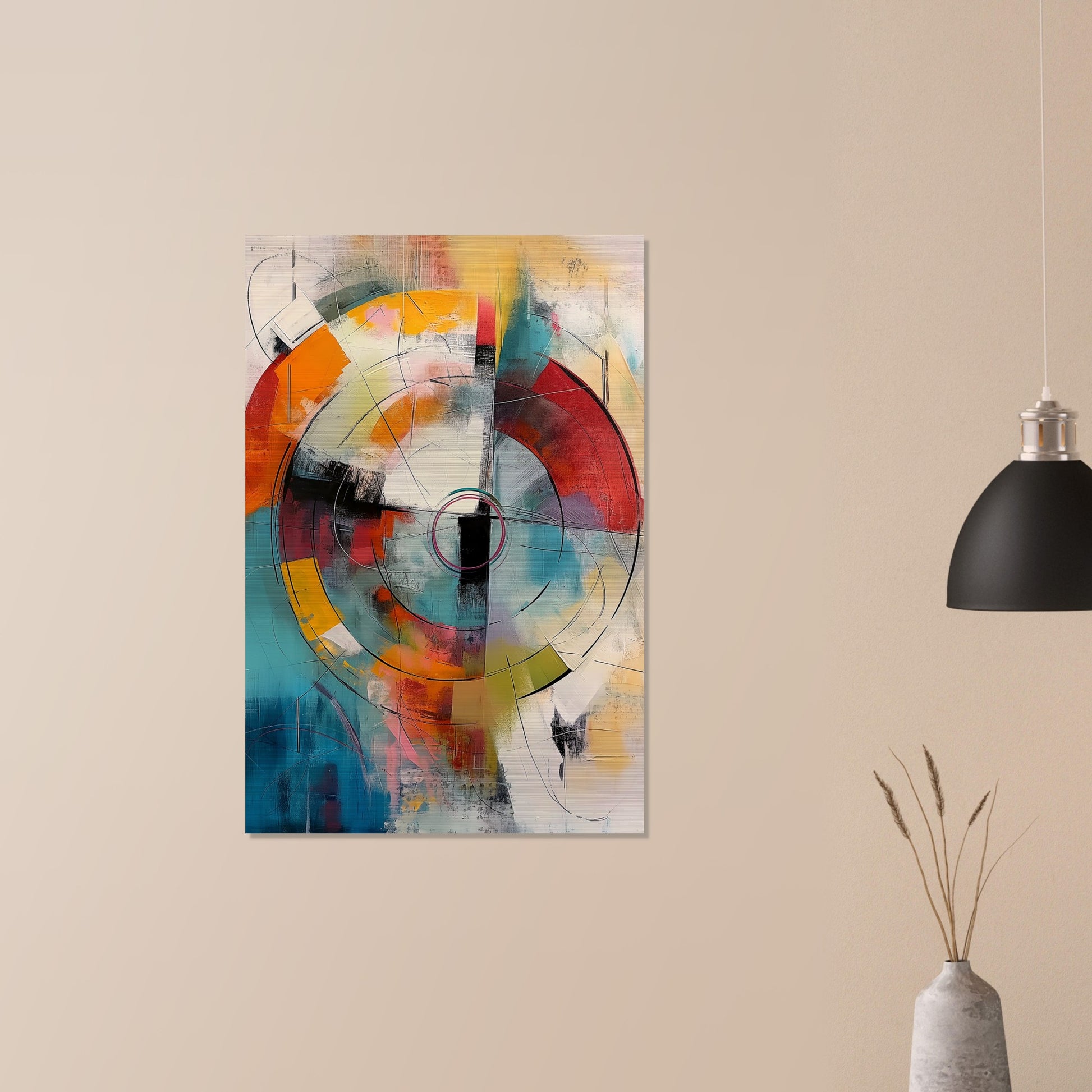 Chromatic Pulse - Modern Abstract Art-print-on-aluminum