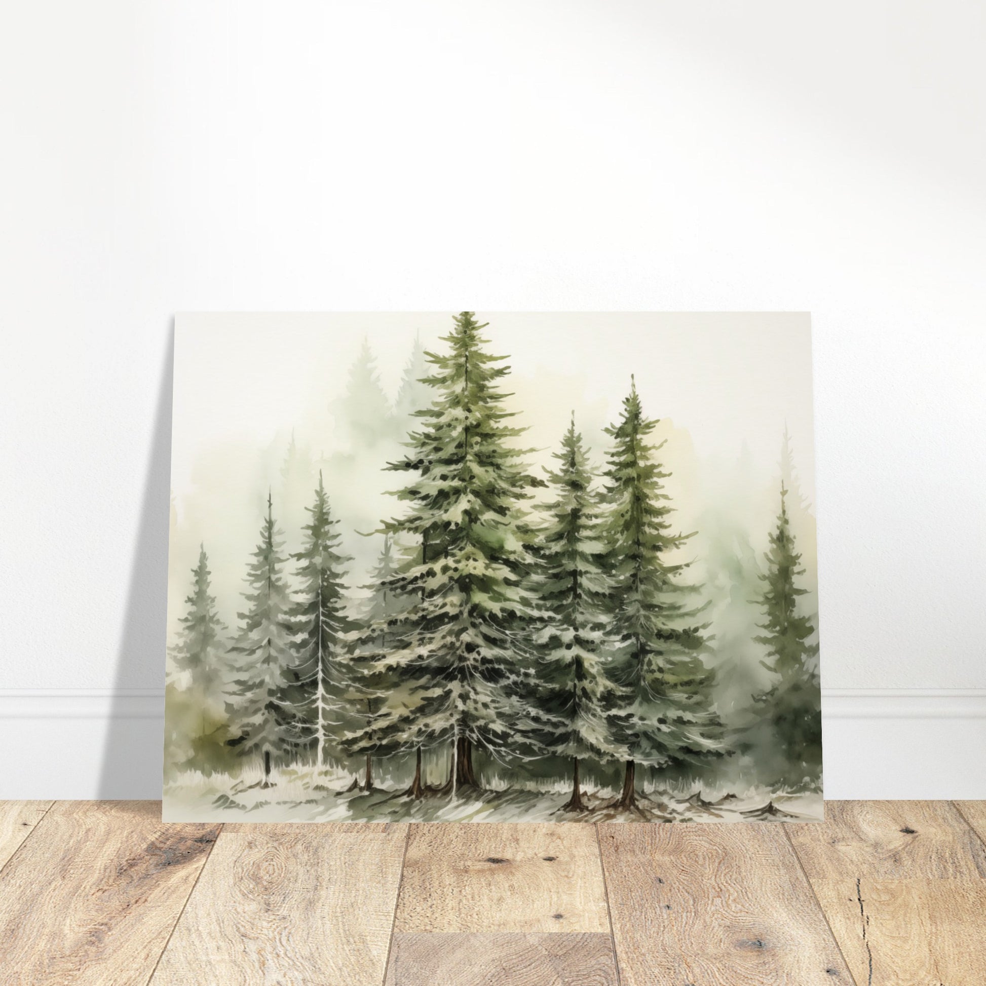 Verdant Veil - The Winter's Slumber - Landscape Art-poster