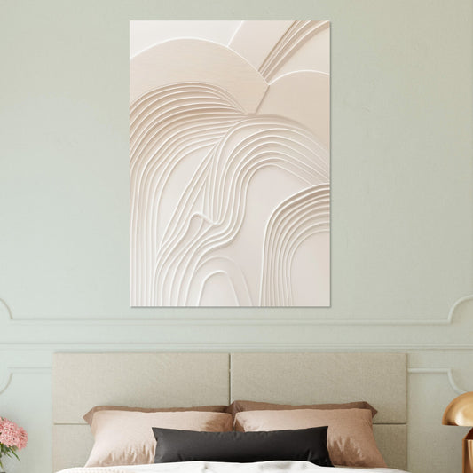 Sculptural Serenity - Abstract wall art-print-on-foam-board