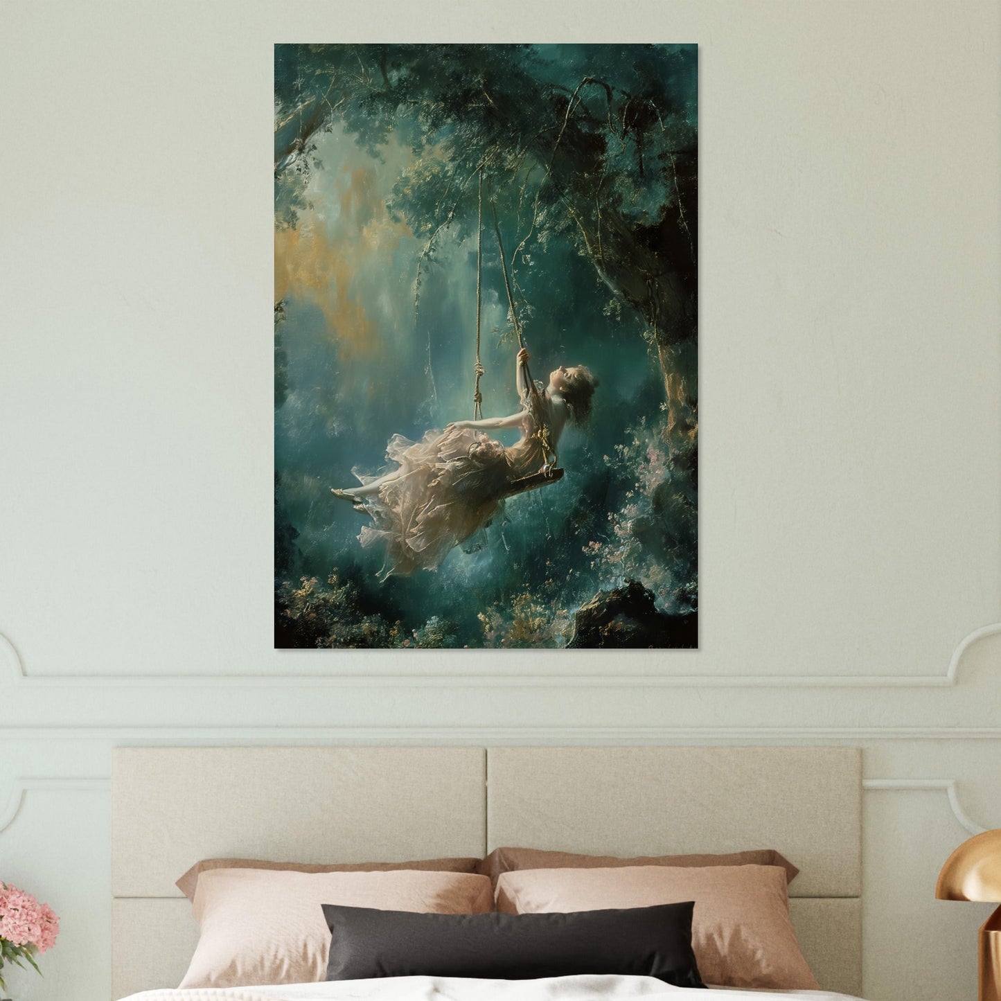 Ethereal Swing - Whispers of Dreams - Classic Art-print-on-foam-board