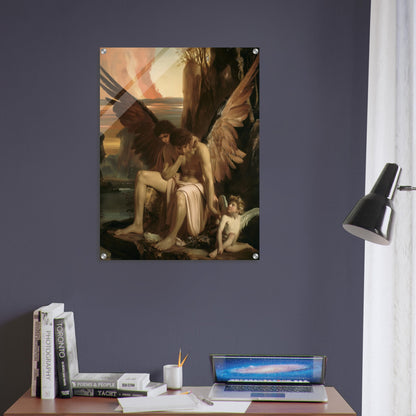 Celestial Aegis - Guardians at Dusk - Classic Art-print-on-acrylic