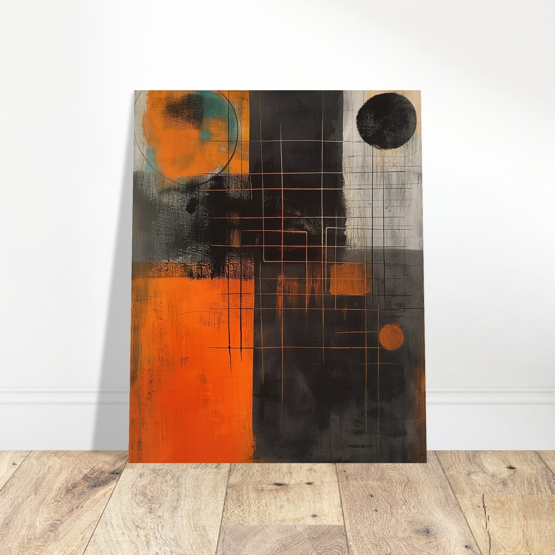 Geometric Dusk - Abstract wall art-poster