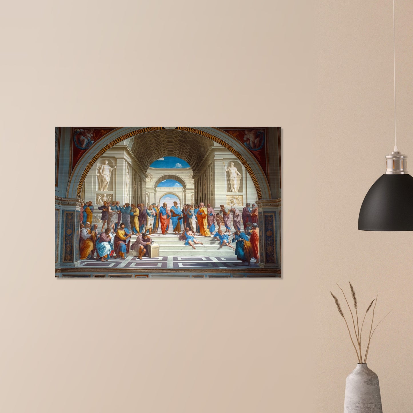 Conclave of Enlightenment - Homage to The School of Athens - Classic Art-print-on-aluminum