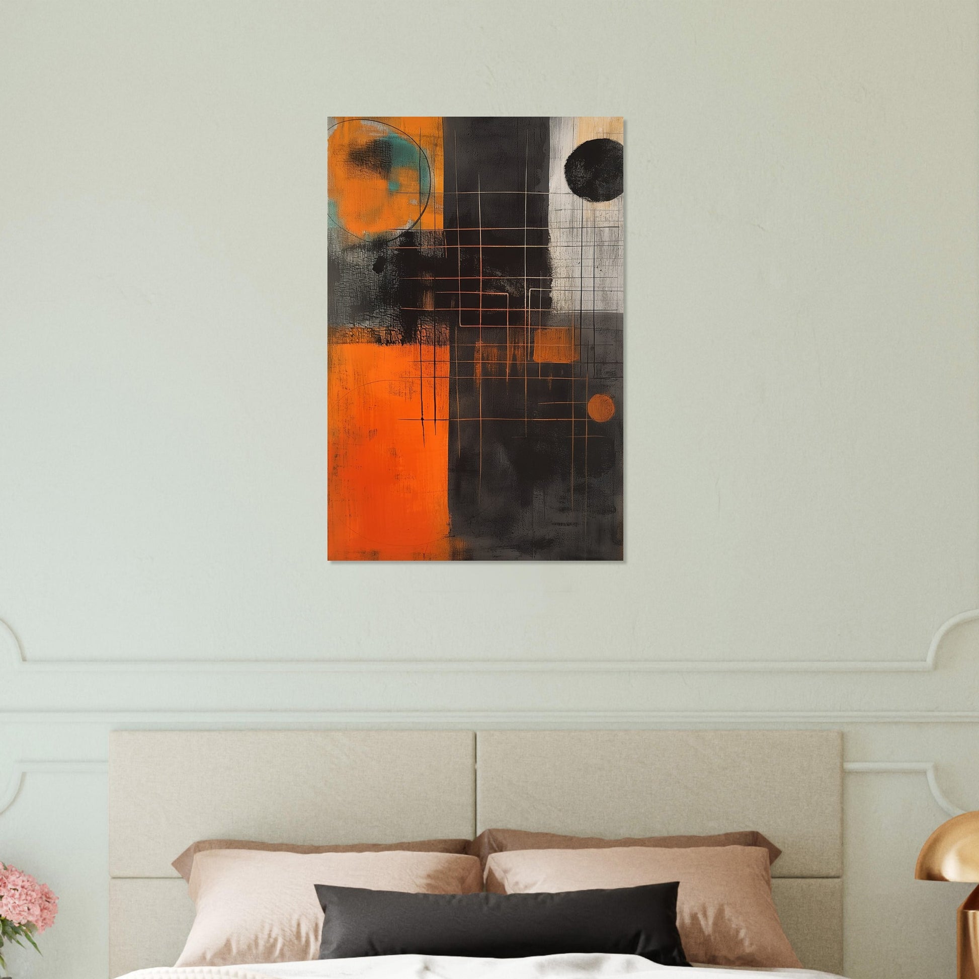 Geometric Dusk - Abstract wall art-print-on-foam-board