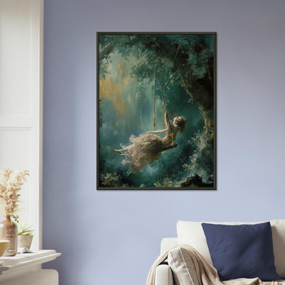 Ethereal Swing - Whispers of Dreams - Classic Art-print-in-aluminum-frame