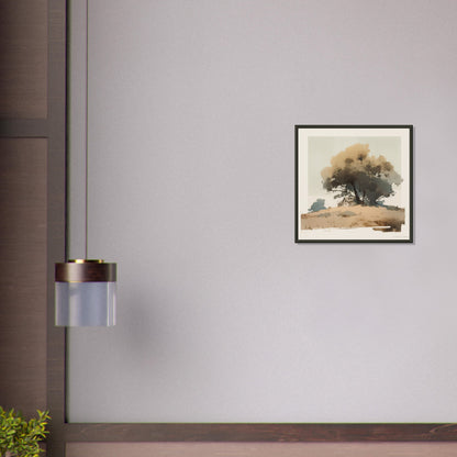 Haven of Solitude - Rustic Countryside Repose - Landscape Art-print-in-aluminum-frame