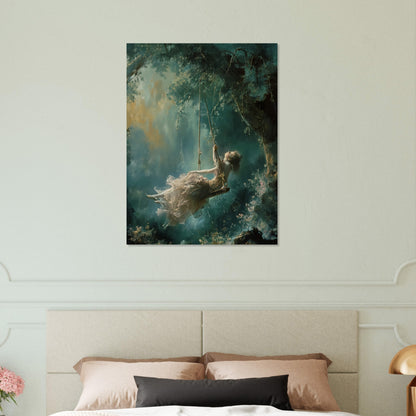 Ethereal Swing - Whispers of Dreams - Classic Art-print-on-foam-board