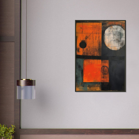 Geometric Resonance - Abstract wall art-print-in-aluminum-frame