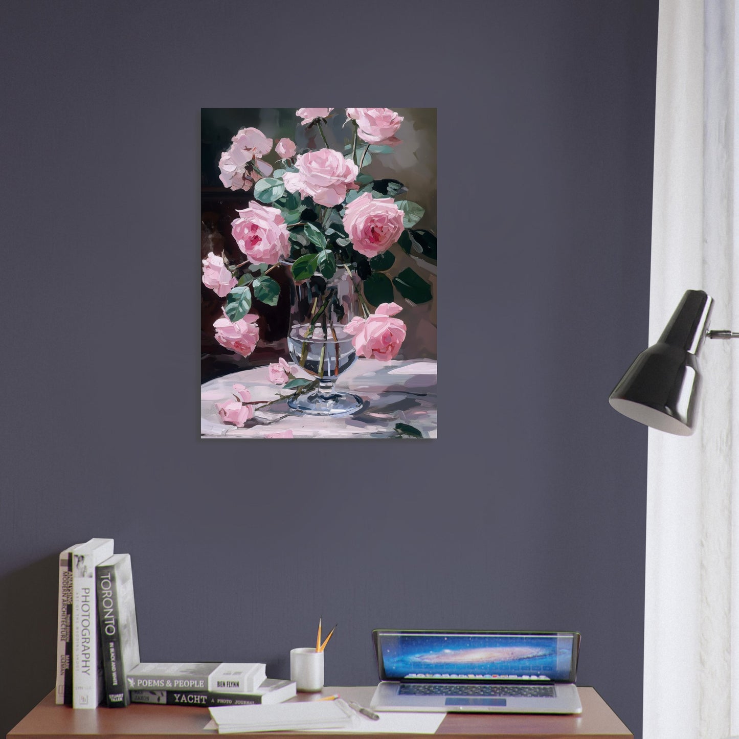 Ephemeral Blooms in Repose - Floral Art-print-on-foam-board