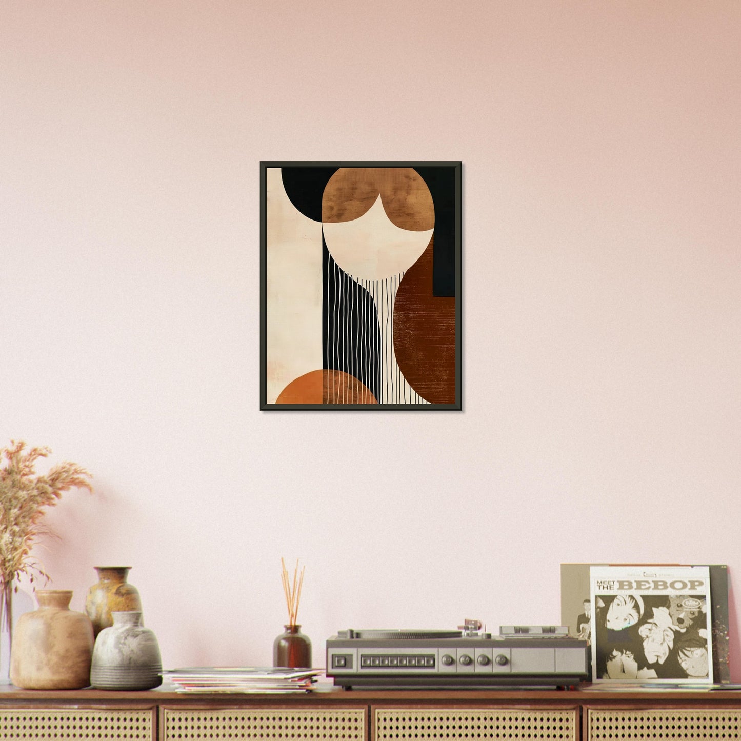 Harmonic Contrasts - The Elegance of Simplicity - Abstract wall art-print-in-aluminum-frame