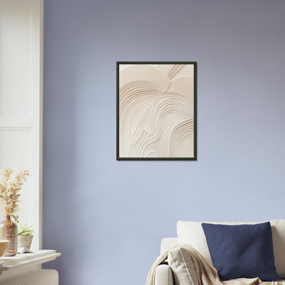 Sculptural Serenity - Abstract wall art-print-in-aluminum-frame