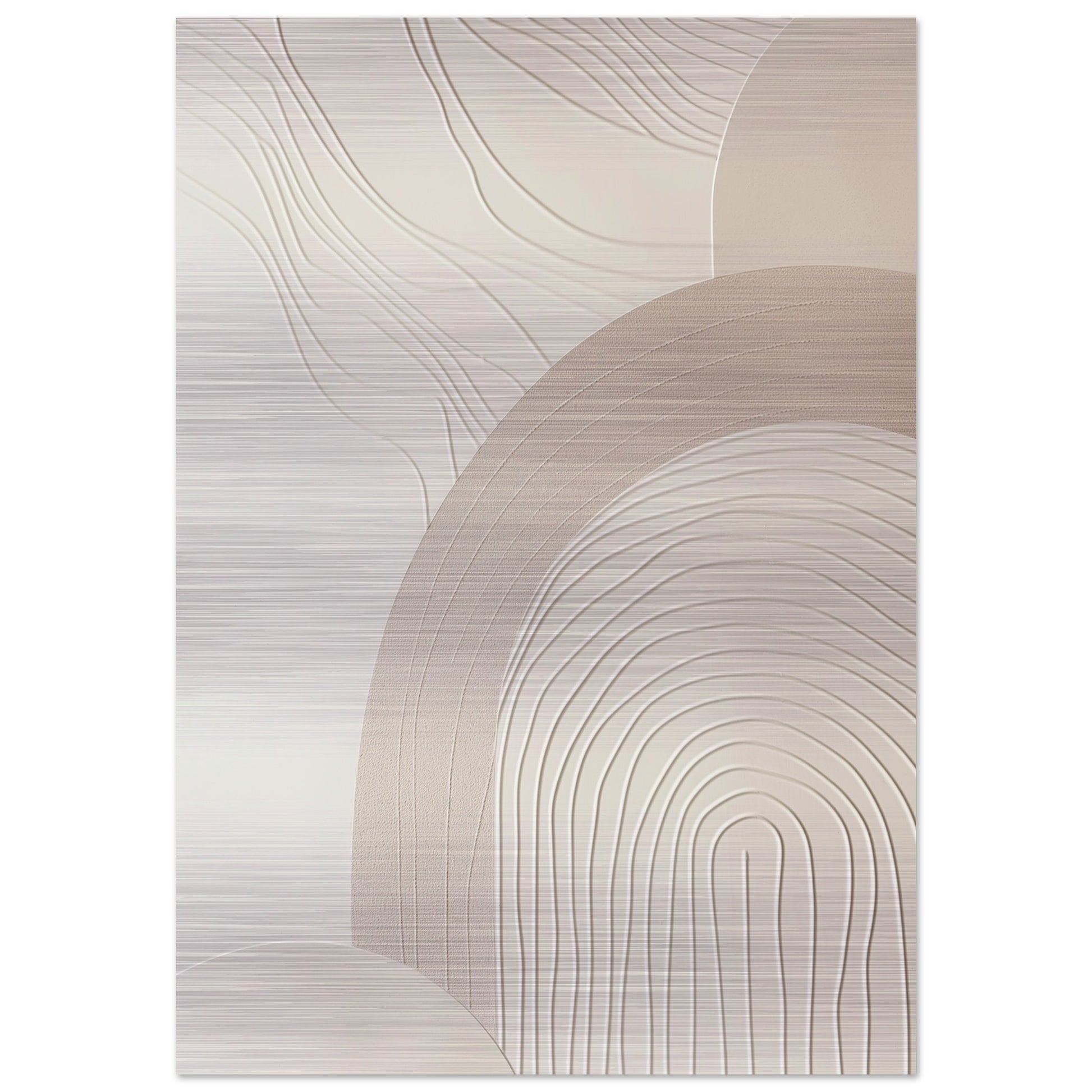 Harmonious Crescents - Abstract wall art-print-on-aluminum