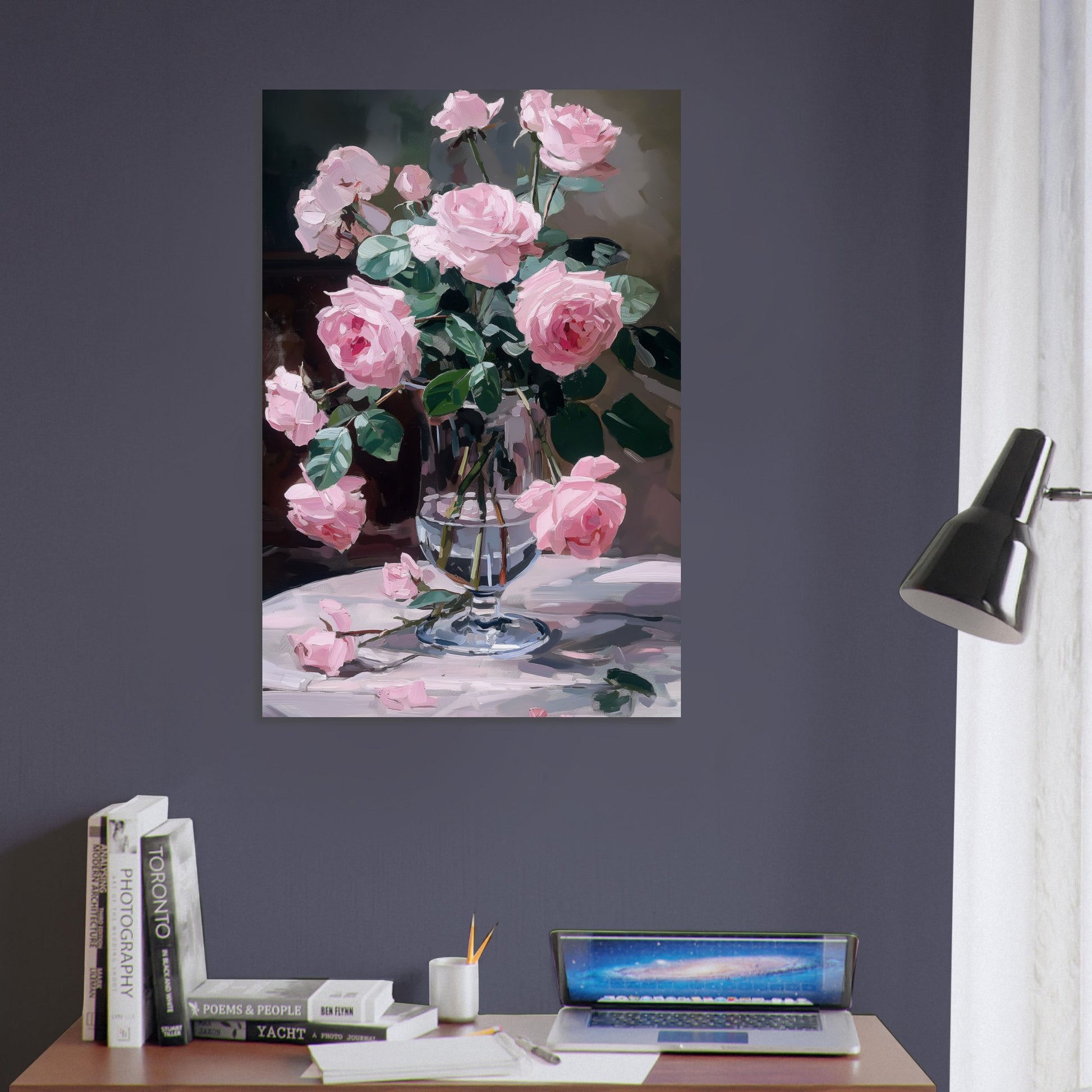 Ephemeral Blooms in Repose - Floral Art-print-on-foam-board