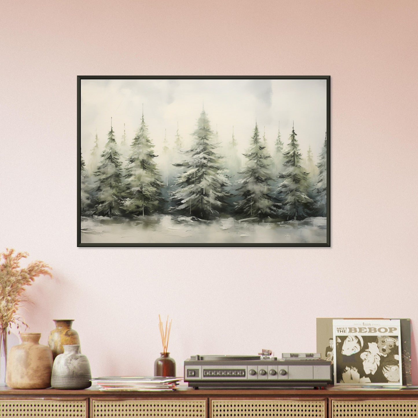 Enchanted Frost - The Winter Forest Ballet - Landscape Art-print-in-aluminum-frame