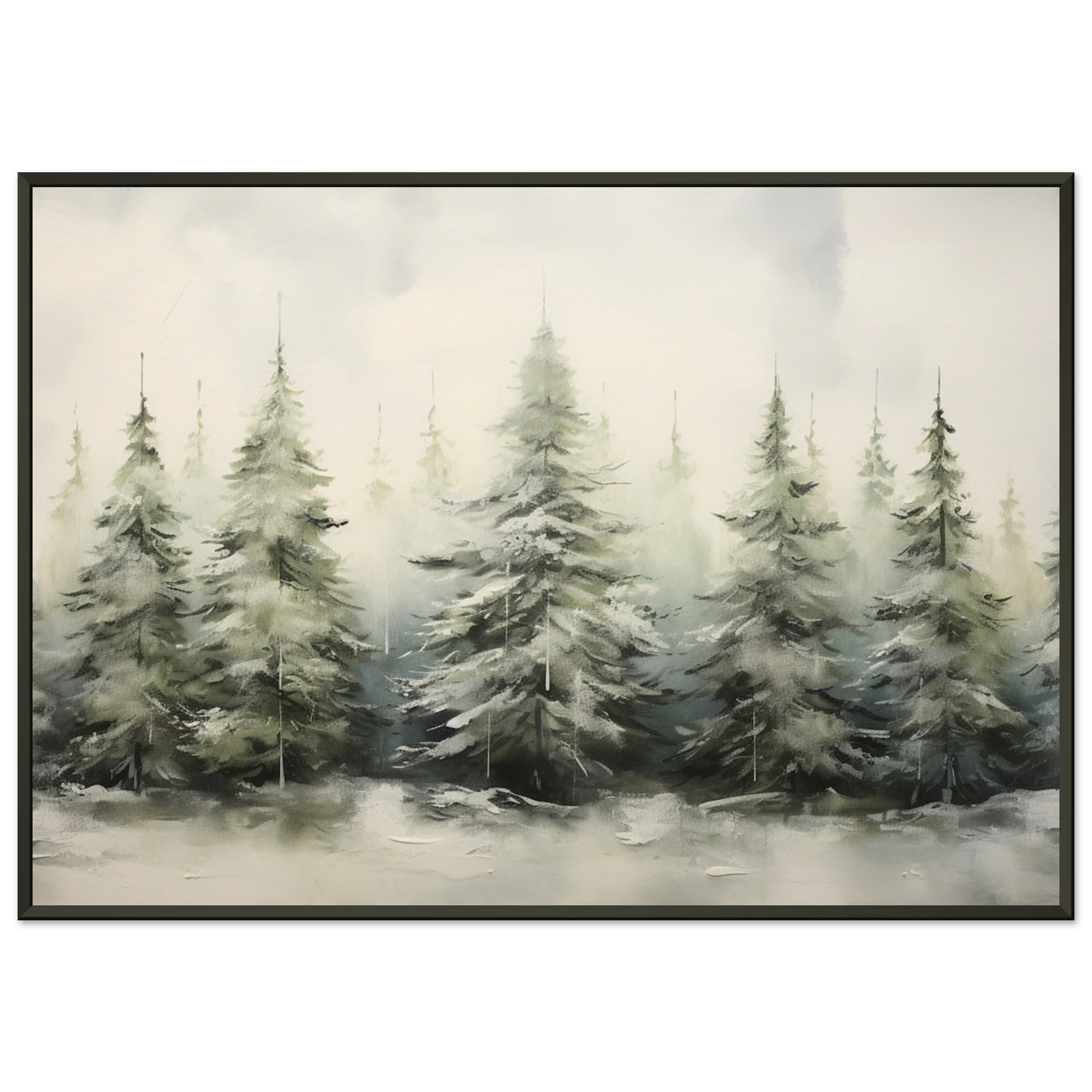 Enchanted Frost - The Winter Forest Ballet - Landscape Art-print-in-aluminum-frame