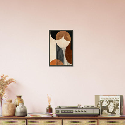 Harmonic Contrasts - The Elegance of Simplicity - Abstract wall art-print-in-aluminum-frame